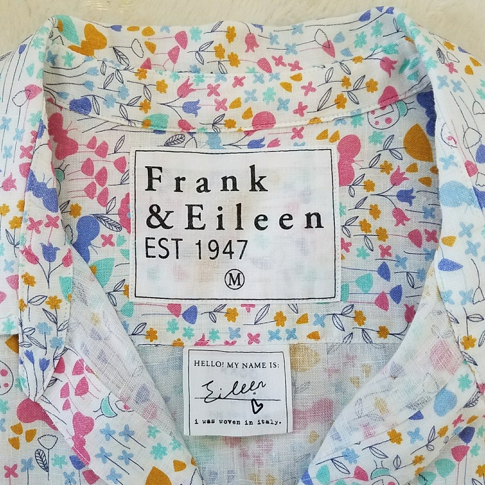 Frank & Eileen EILEEN Multi Color Print Classic Top - Picture 7 of 10